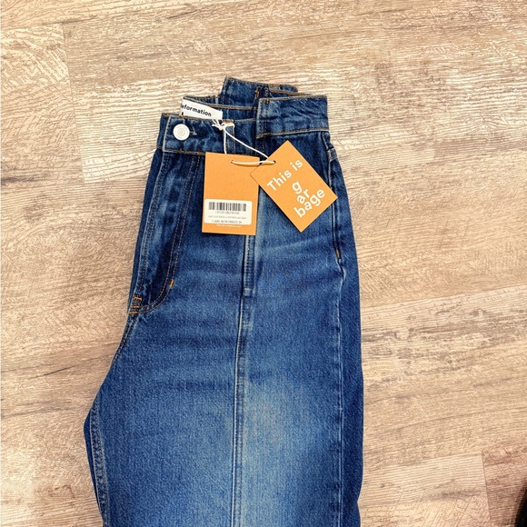 Reformation Dark Blue Cary High Rise Flare Jeans NWT - Picture 9 of 11